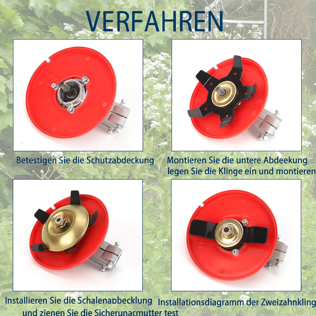 Leistungsstarke Unkrautscheibe für Freischneider, garantiert gründliche Unkraut- und Moosentfernung.