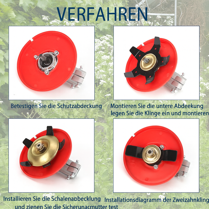 Leistungsstarke Unkrautscheibe für Freischneider, garantiert gründliche Unkraut- und Moosentfernung.