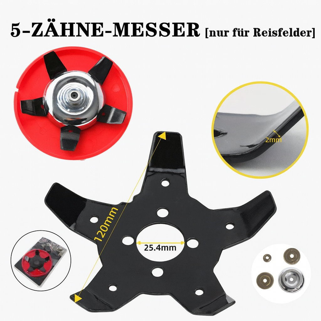Robuste Metall-Unkrautscheibe als Freischneider Zubehör, langlebig für mühelose Rasenpflege.