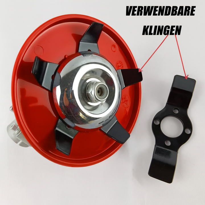 Detailansicht der robusten Unkrautscheibe, bereit für den Einsatz als effizienter Unkrautentferner.
