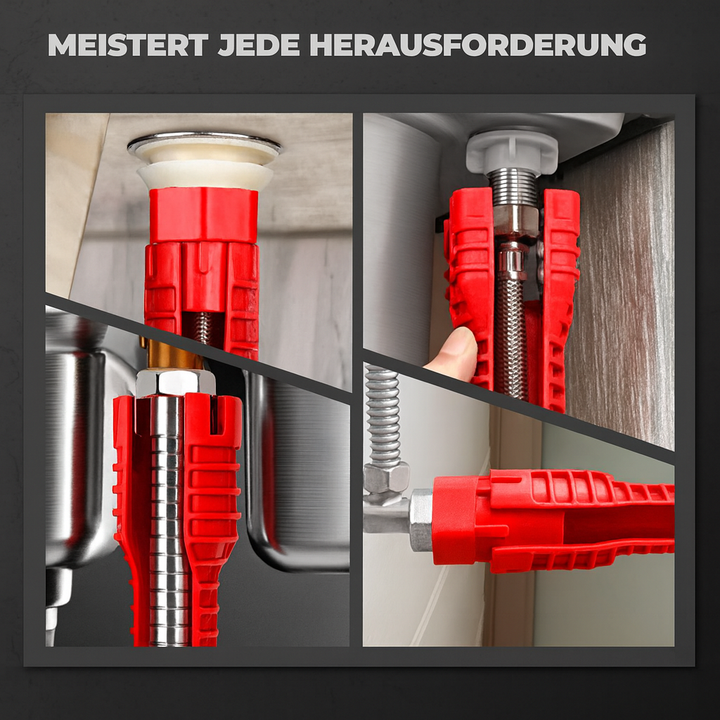 Ergonomischer ProFix Universal Rohrschlüssel, ideal für präzise Badinstallationen und Sanitärreparaturen.