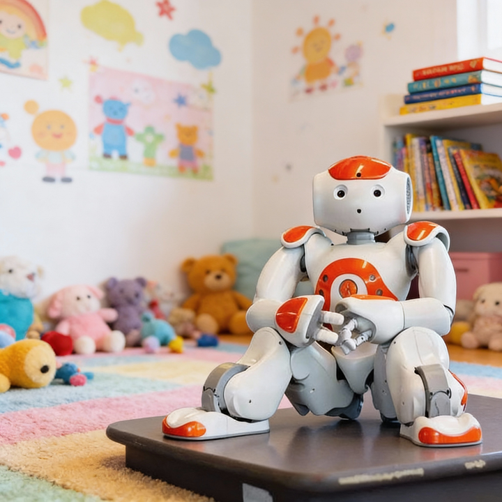 Interaktiver Lernroboter mit Gestensteuerung & leuchtenden LED-Augen. Programmierbares Kinderspielzeug.
