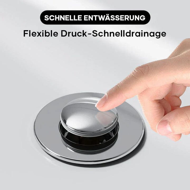 Nie wieder verstopfte Abflüsse! PureFlow Haarfänger & Stöpsel aus Edelstahl. Effektiver Geruchsstopper.