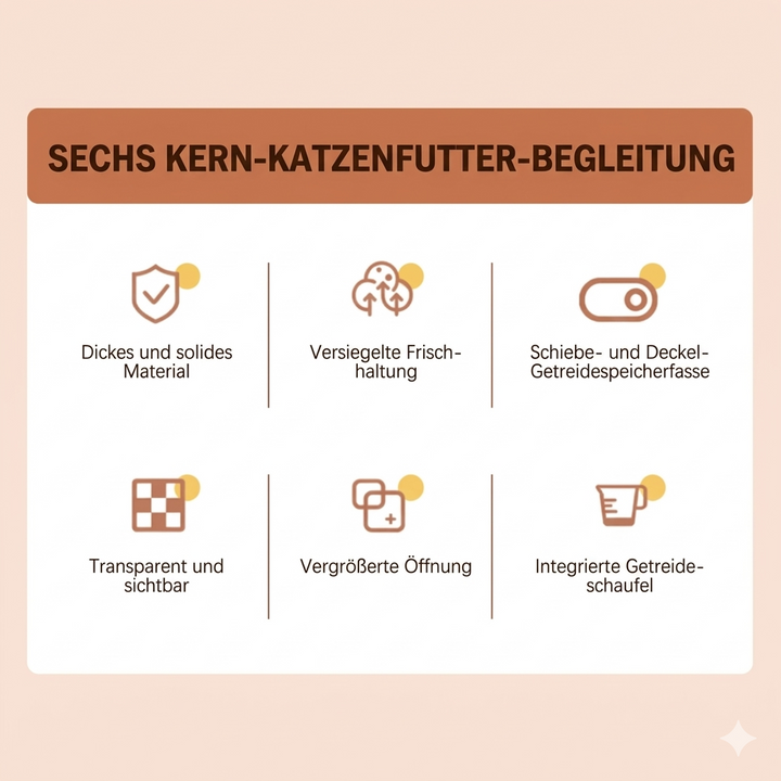 Eleganter PureGuard™ Futterbehälter für Haustierfutter. Schützt Trockenfutter luftdicht vor Feuchtigkeit & Schädlingen.