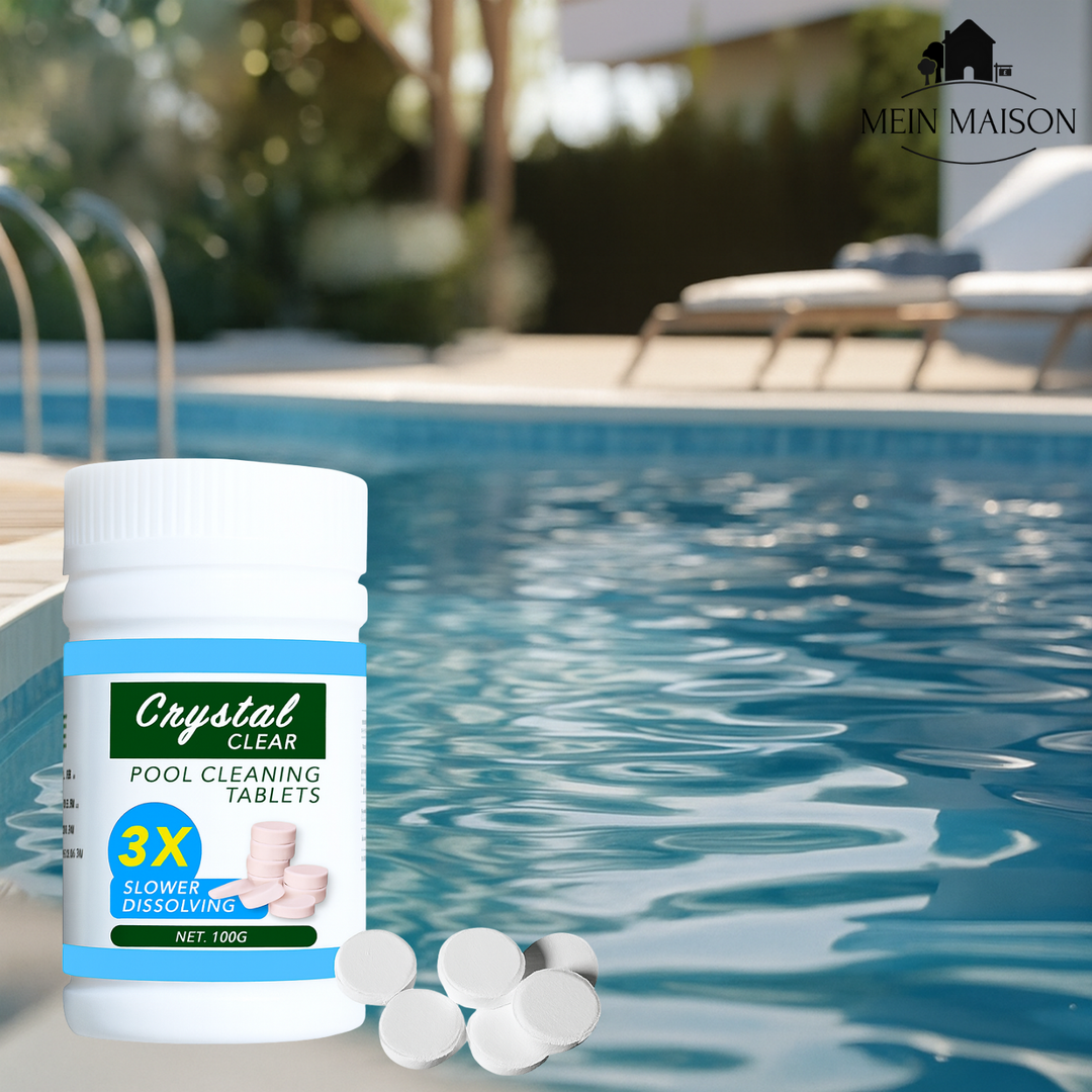 PureShine Poolreinigungstabletten für glasklares Wasser. Effektive Wasseraufbereitung und Algenentfernung für Ihren Pool.