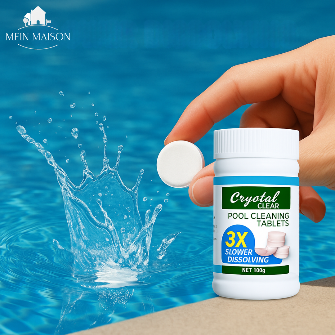 Glasklares Schwimmbadwasser dank PureShine Poolreiniger. Genießen Sie algenfreien Badespaß und perfekte Wasserklarheit.