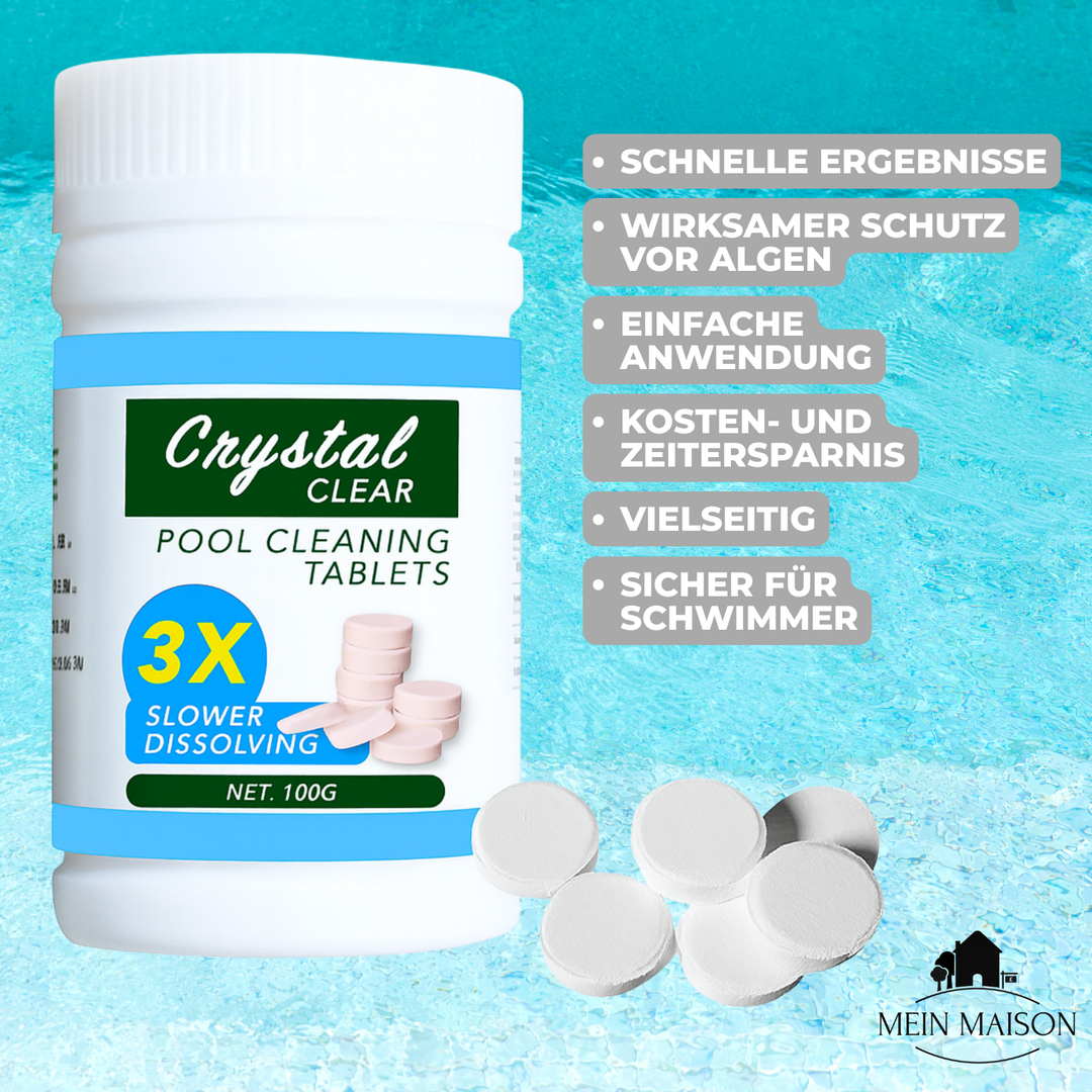 Frisch gereinigter Gartenpool mit PureShine. Erleben Sie hygienische Poolpflege und kristallklares Wasser für den Sommer.