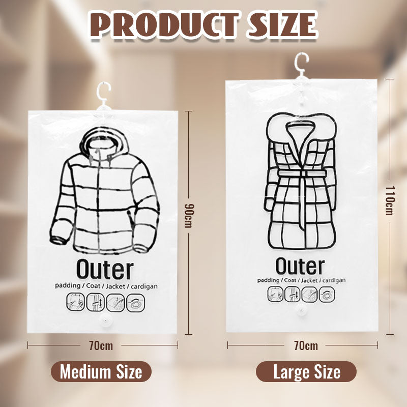 Platzsparender Vakuumbeutel von PuritySeal für die Organisation im Haushalt, ideal für Kleidung und Textilien.