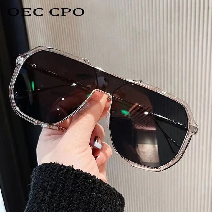 Anti-reflektive UV400-Sonnenbrille für Damen, quadratisch, mit photochromatischen Gläsern Outdoor.