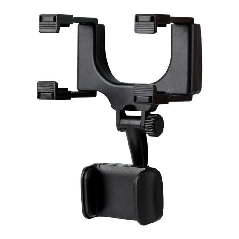 Eleganter KFZ-Rückspiegel-Handyhalter, universell passend für Smartphones. Verstellbar für perfekte Sicht.