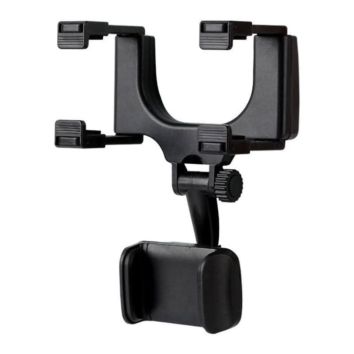 Eleganter KFZ-Rückspiegel-Handyhalter, universell passend für Smartphones. Verstellbar für perfekte Sicht.
