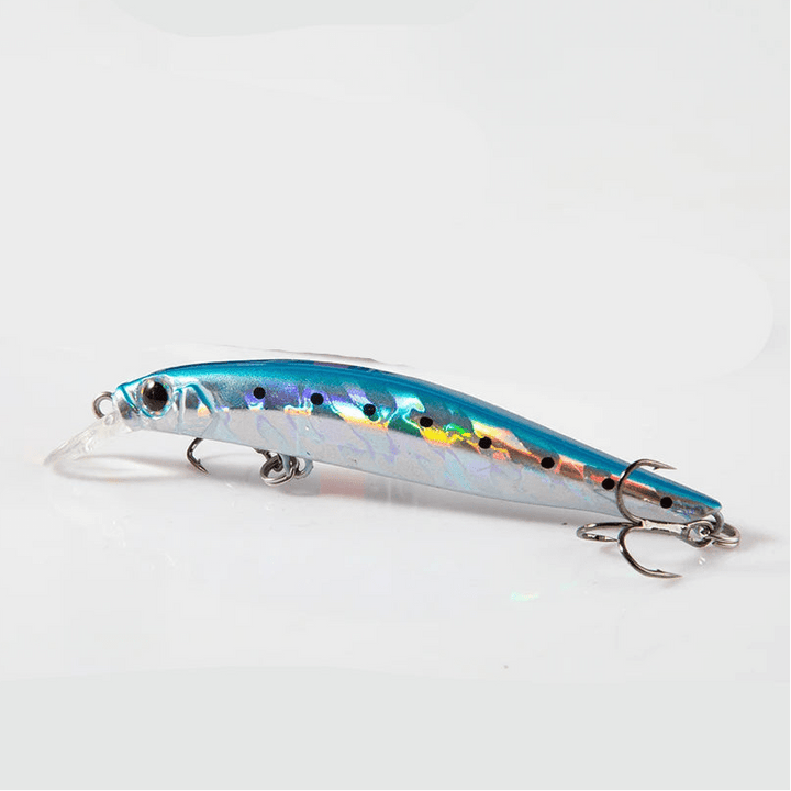 Hochwertiger R-TWITCH Jerkbait Wobbler, ideal für Barsch & Forelle; realistischer Angelköder mit lebensechter Aktion.