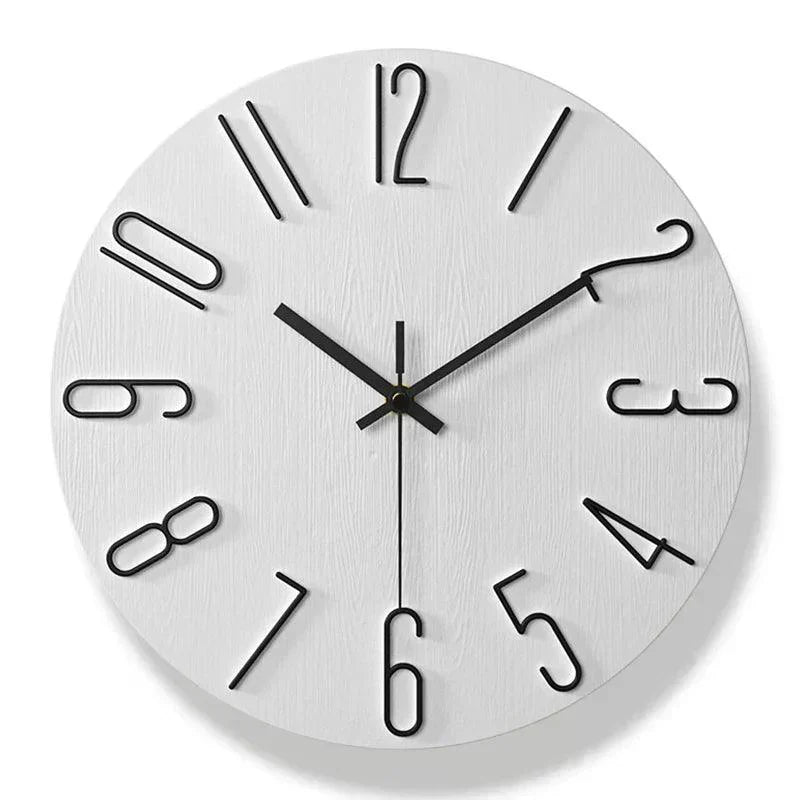 Elegante rahmenlose Wanduhr: nordisch, modern, minimalistisch und leise. Perfekte Designuhr für Ihr Zuhause.