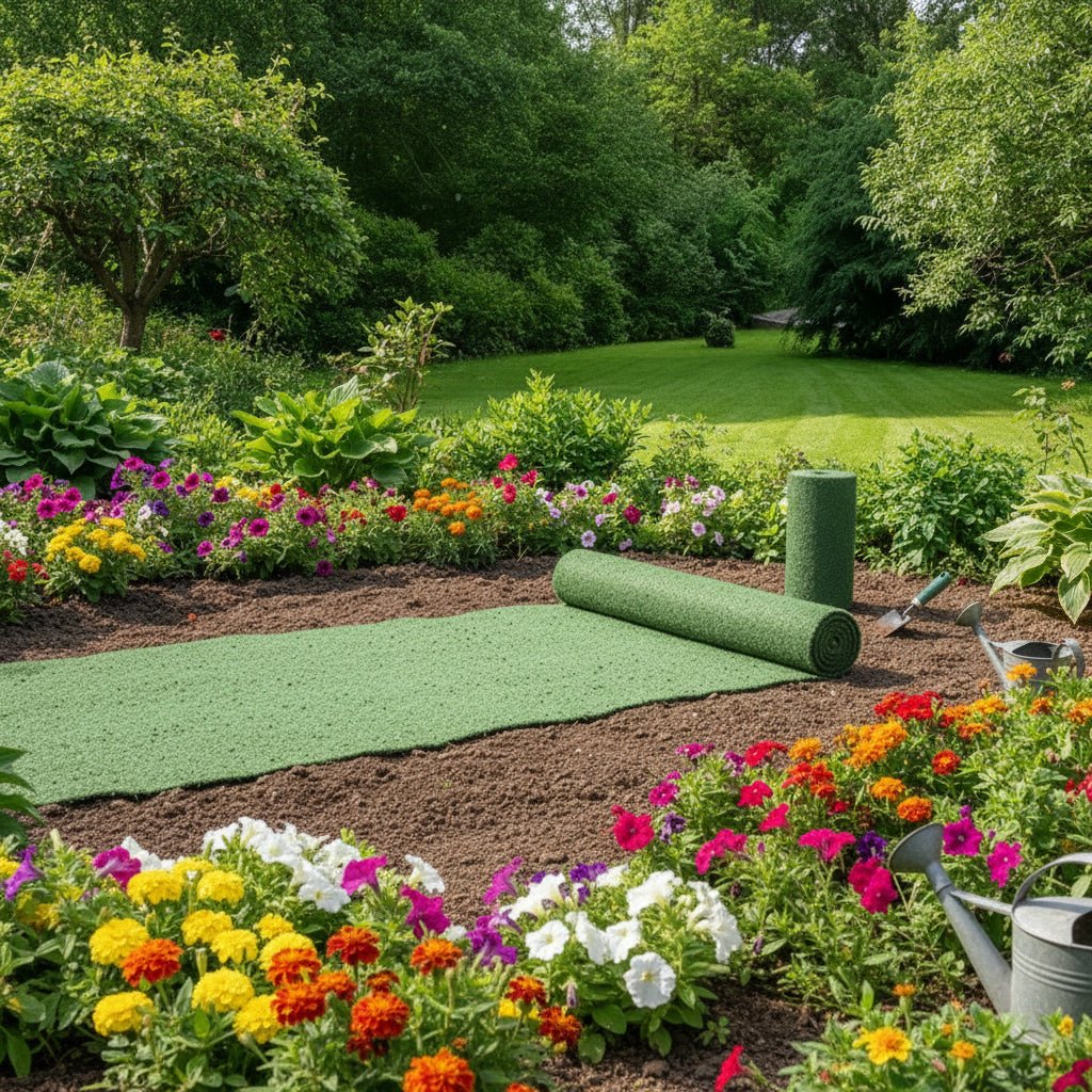 Rasenmatte für schnelle Rasensanierung, die biologisch abbaubare Rollrasen Alternative. Ideal für Garten & Rasenpflege.
