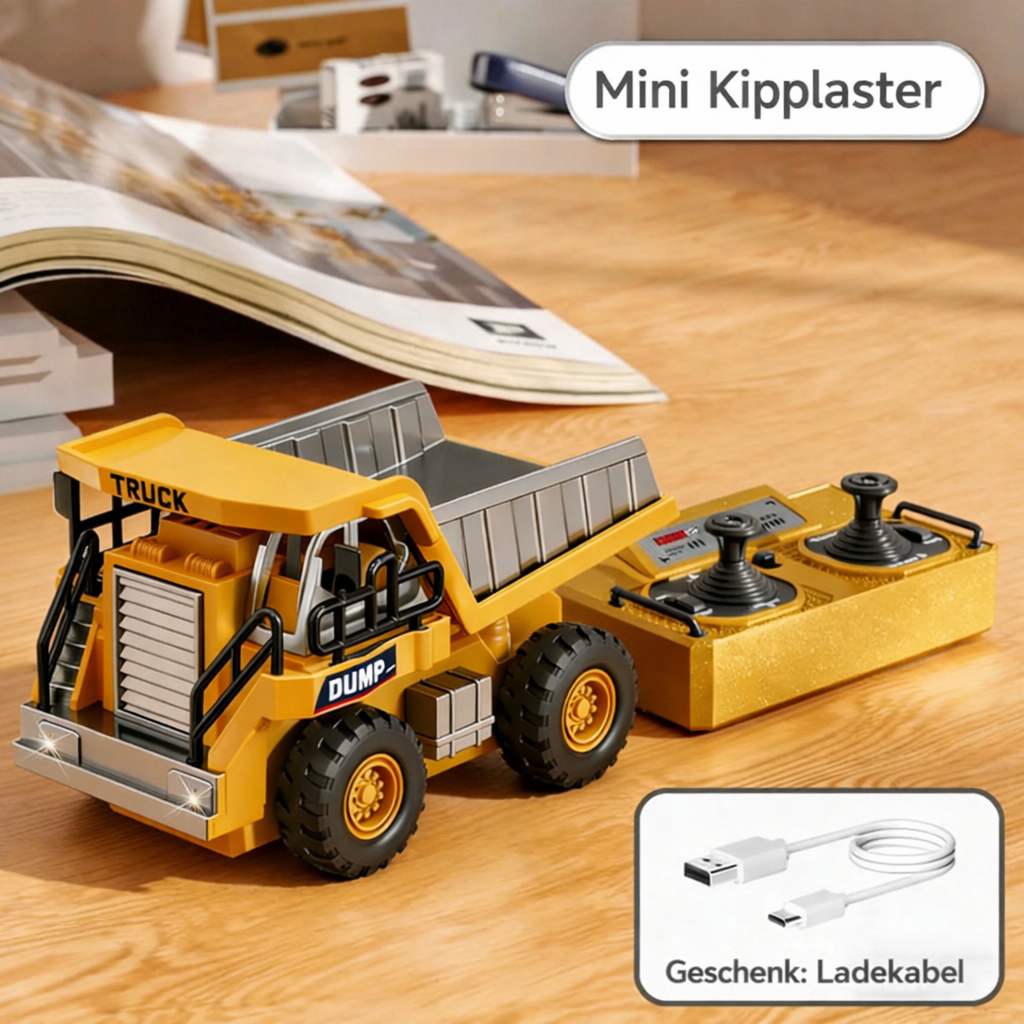 Ferngesteuerter RC Gabelstapler Spielzeug für Kinder. Baufahrzeug mit Paletten-Funktion, ideal für Rollenspiele & Motorik.