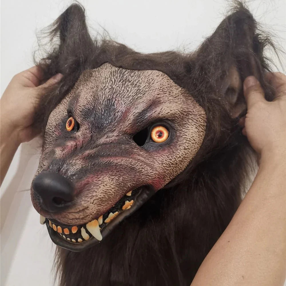 Furchterregende Werwolf-Maske für Halloween & Cosplay. Realistische Latexmaske für Grusel-Kostüm.