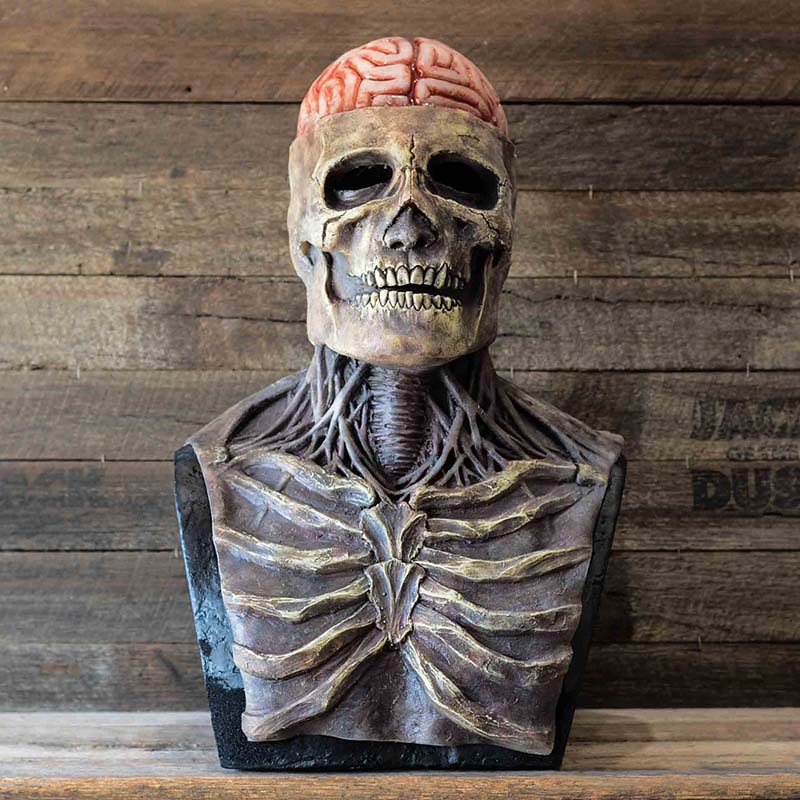 Unisex Horror Skelett Maske für Halloween Verkleidung, gruseliges Party-Accessoire aus Latex für dein Kostüm.