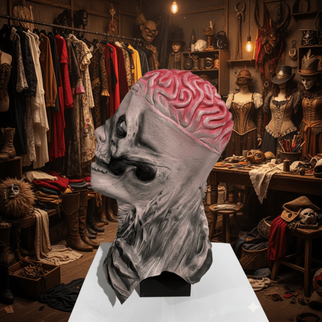 Realistische Vollmaske Skelett für erwachsene Halloween-Fans. Gruseliger Latex-Look.