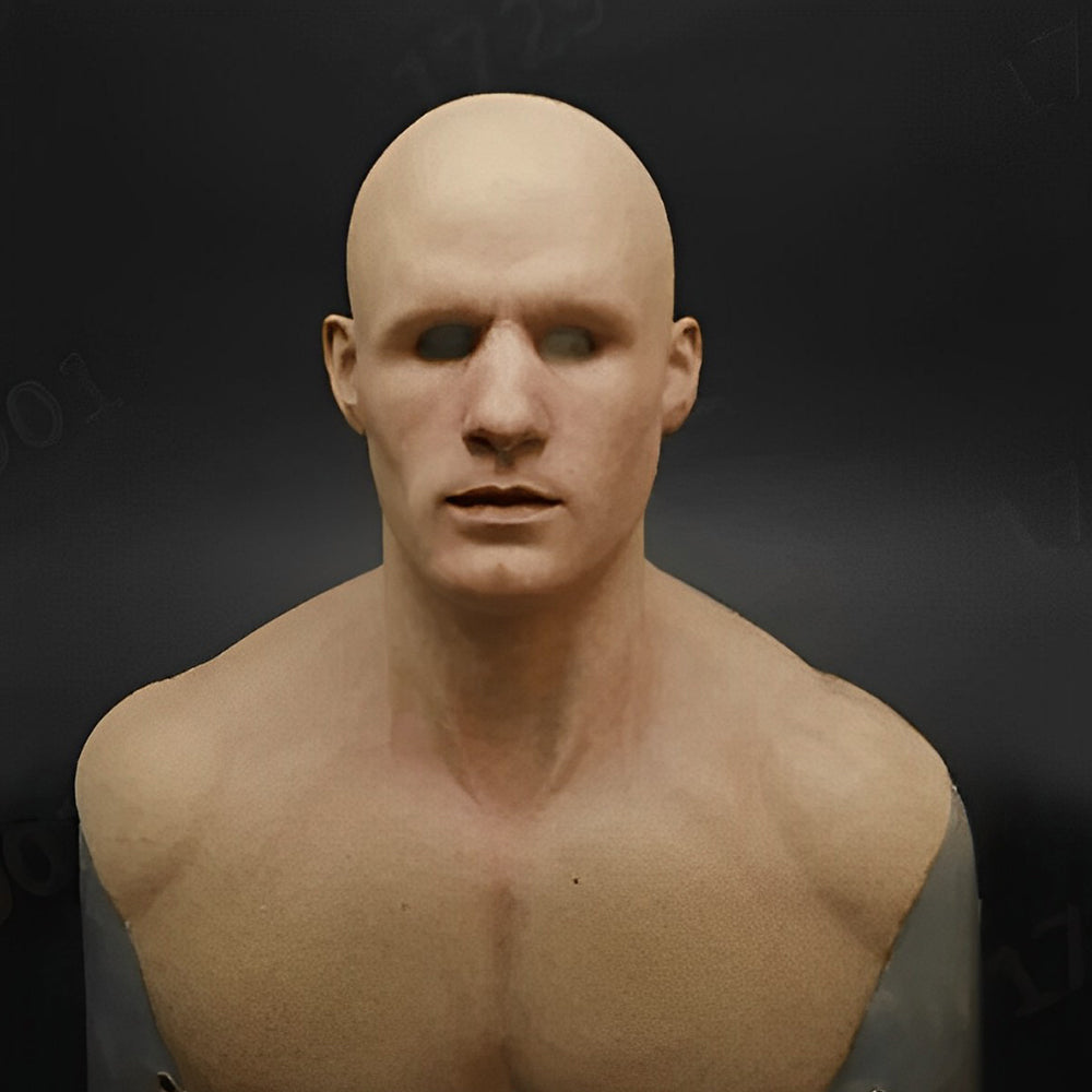 Fröhliche Weihnachtsmann Maske für Erwachsene. Realistische Vollkopfmaske für Weihnachtsfeiern.