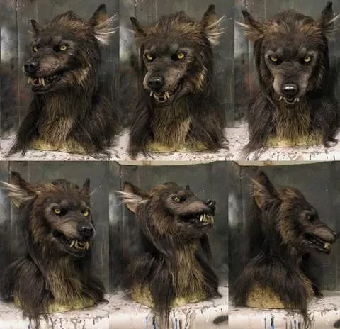 Hochwertige Silikon Werwolf Maske mit detailliertem Kunstfell. Ideal für Cosplay, Karneval & schaurige Kostümpartys.