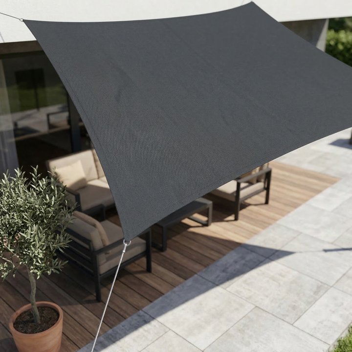 Rechteckiges wasserdichtes Sonnensegel mit UV-Schutz für Garten, Terrasse & Balkon.