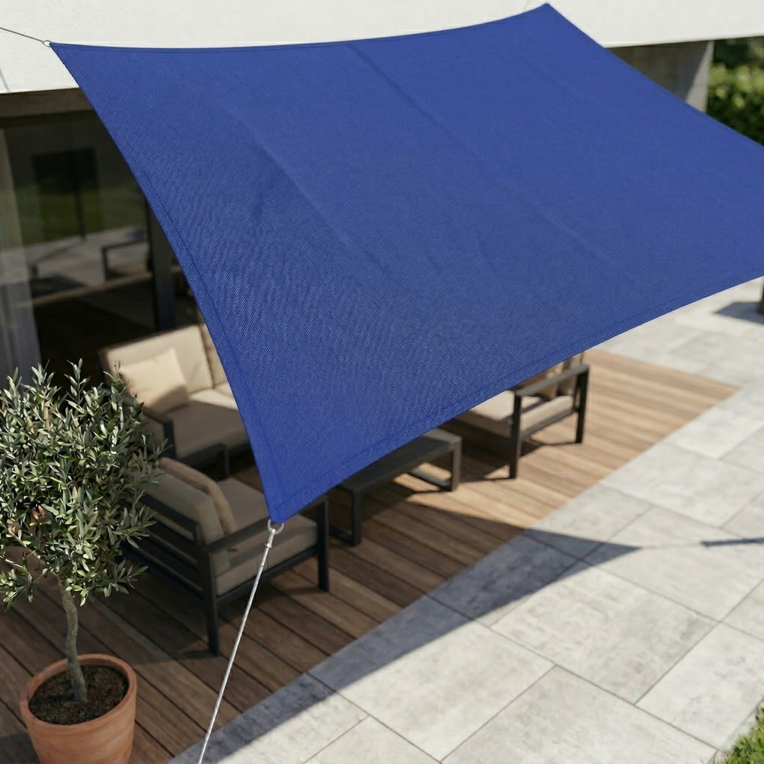 Outdoor-Sonnensegel rechteckig, wasserdicht, UV-Schutz, perfekt für jeden Außenbereich.