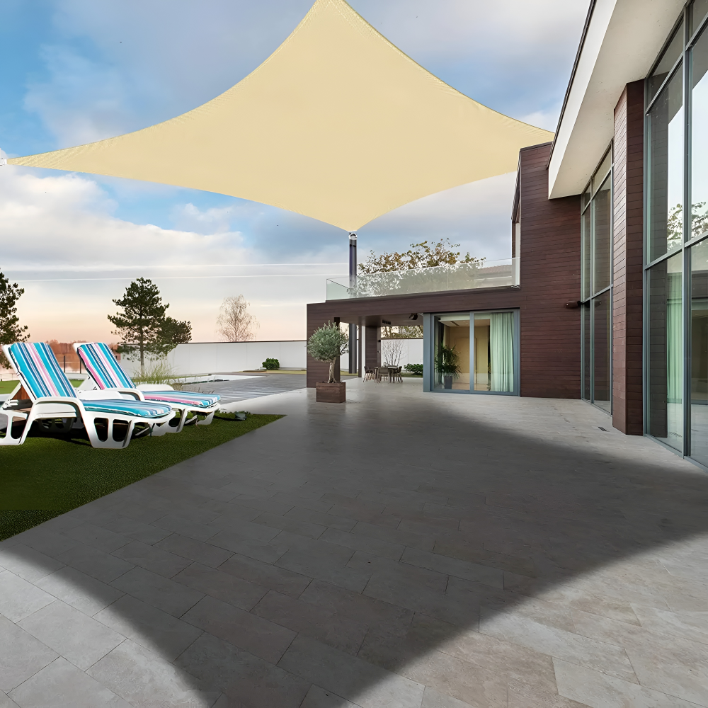 Sonnensegel rechteckig, wasserdicht & UV-Schutz bietet idealen Schatten für Garten & Terrasse.