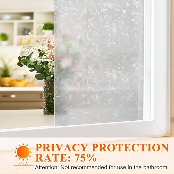 Regenbogen Sichtschutz Fensterfolie für Büro und Arbeitszimmer, bietet Privatsphäre ohne Klebstoff.