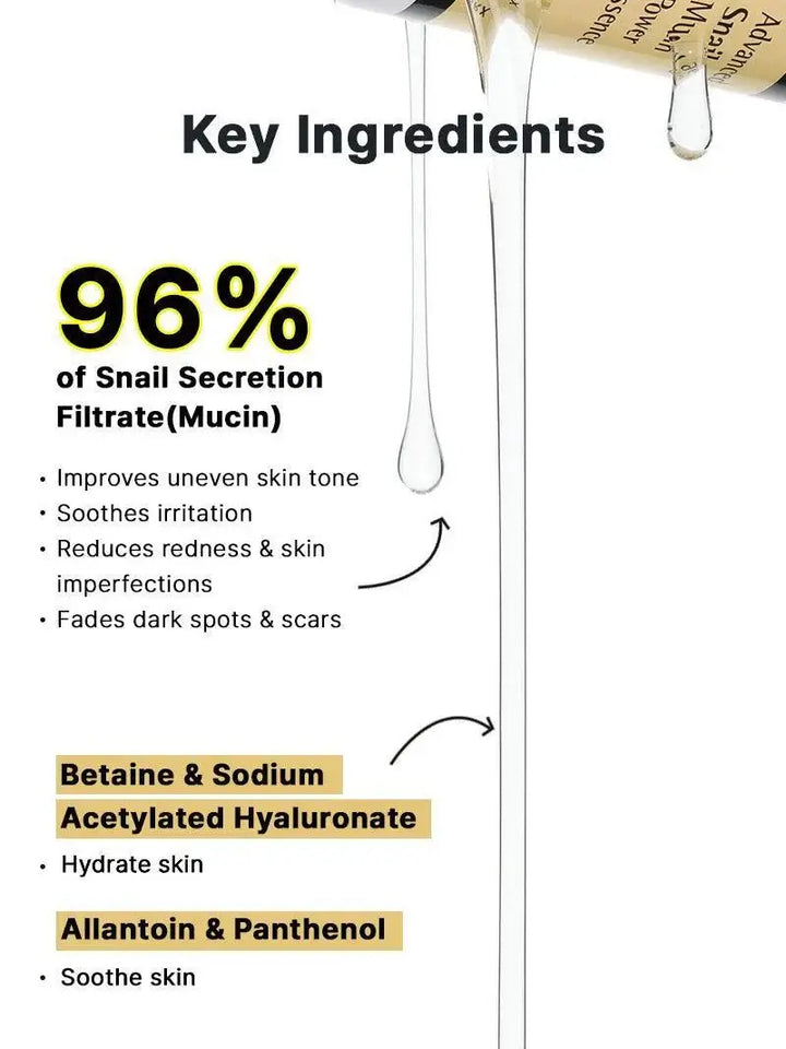 Elegantes Gesichtsserum mit Schneckenschleim auf Badablage; für tägliche Hautpflege, Anti-Aging & Hautregeneration.