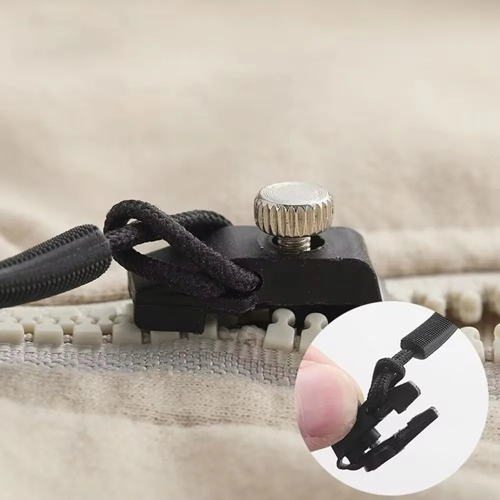 Reißverschluss Reparatur Kit mit Zippern in verschiedenen Größen für schnelle und einfache DIY-Reparaturen an Kleidung und Taschen.