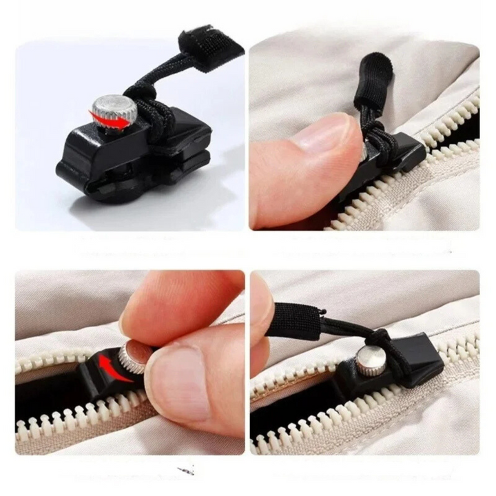 Kaputte Reißverschlüsse schnell reparieren mit diesem DIY-Kit. Einfache Zip Fixes für Kleidung, Taschen und Accessoires.