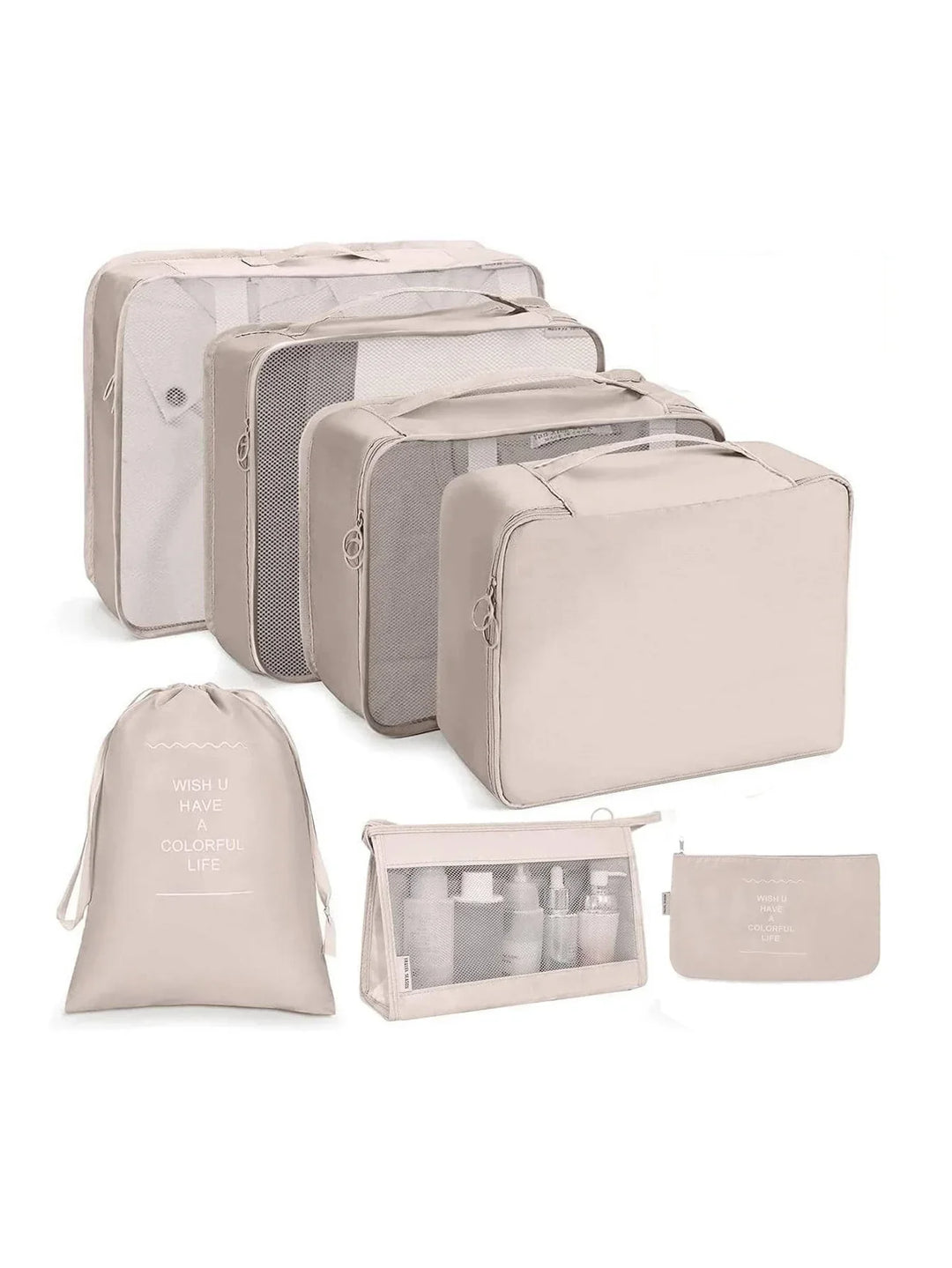 Robuster Reise-Set mit Packtaschen in verschiedenen Größen für jedes Gepäckstück.