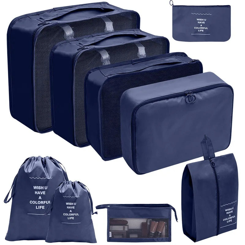 Effiziente Reiseutensilien: Koffer-Organizer Set für stressfreies Packen & Reisen.