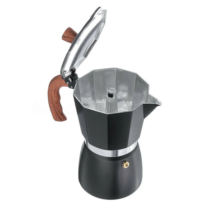 Robuster Outdoor Kaffeekocher: Perkolator für aromatischen Espresso, perfekt für Camping & Wandern.