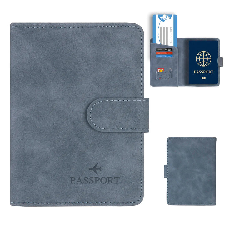 Stilvolle Reisepasshülle: Mit RFID-Schutz, ein unverzichtbares Reiseaccessoire für moderne Globetrotter.