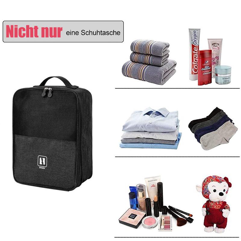 Vielseitige Reiseschuhtasche für Sport, Fitness & Urlaub, sichere Aufbewahrung für 3 Paar Schuhe.