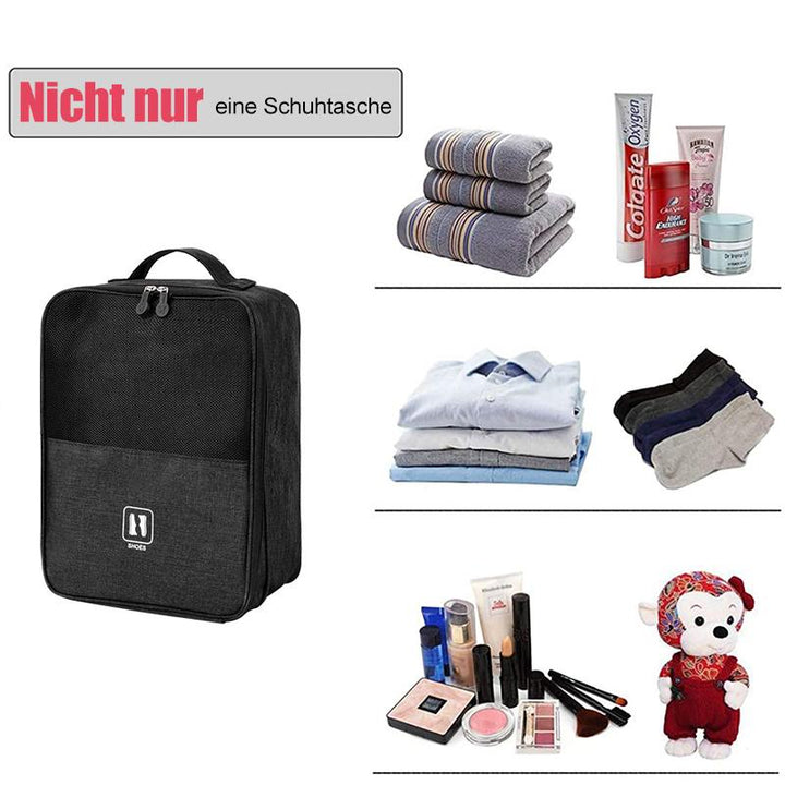 Vielseitige Reiseschuhtasche für Sport, Fitness & Urlaub, sichere Aufbewahrung für 3 Paar Schuhe.