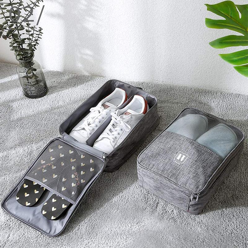 Stilvolle & funktionale Schuhtasche, ideal für Reisen, Sport & Alltag, organisiert 3 Paar Schuhe.