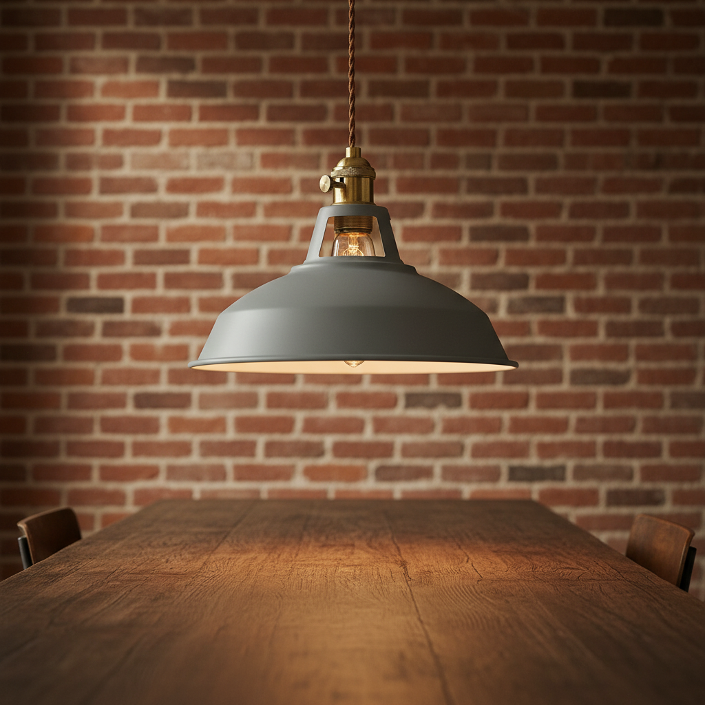 Retro Hängelampe IronLume für Esstisch. Industrielles Design, Metall, Vintage-Optik. Dekorative Esszimmerbeleuchtung.