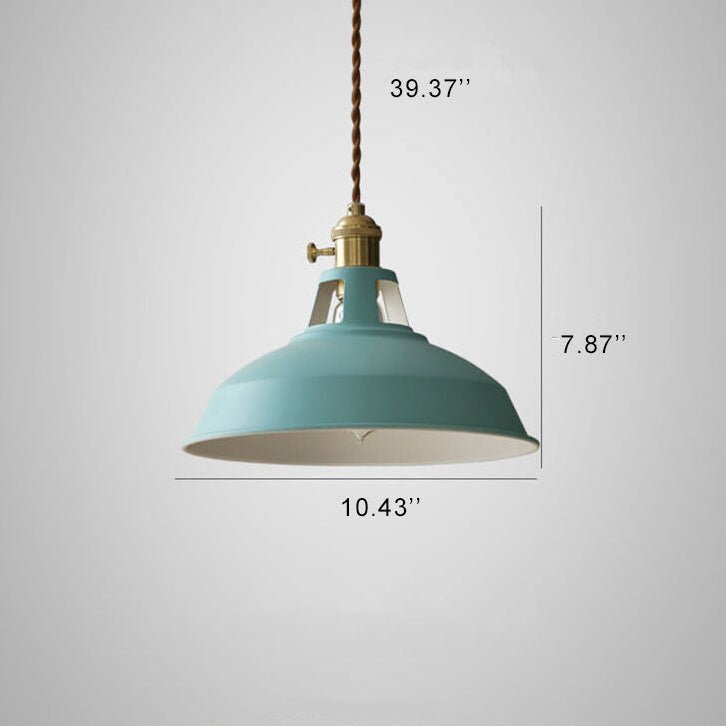 Moderne Retro Hängelampe, Stahlschirm, Pendelleuchte im Industrie-Stil für Esszimmer.