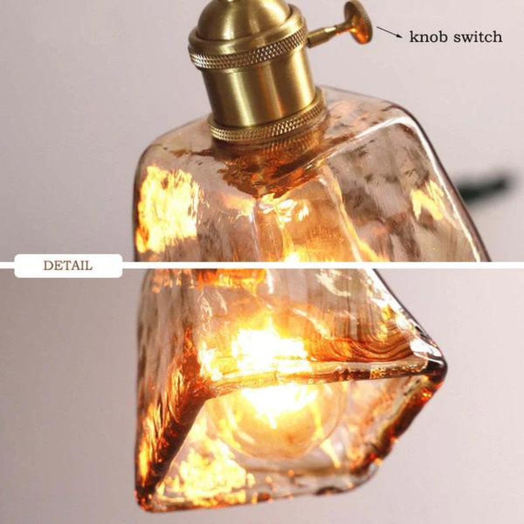 Vintage Esszimmerlampe LED, Metall-Glas-Optik, warmweißes Licht, langlebig.