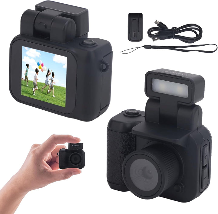 Retro Mini Digitalkamera Schlüsselanhänger mit 1080P Videoaufnahme, ideal für unterwegs & Fotos.