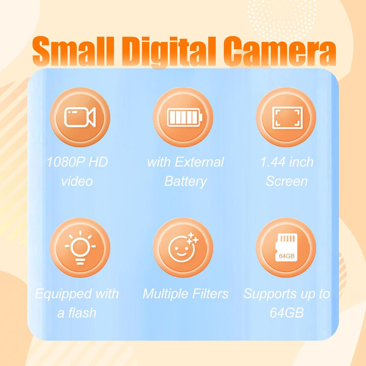 Stylische Retro Mini Digitalkamera als Schlüsselanhänger für 1080P Fotos und Videoaufnahmen.