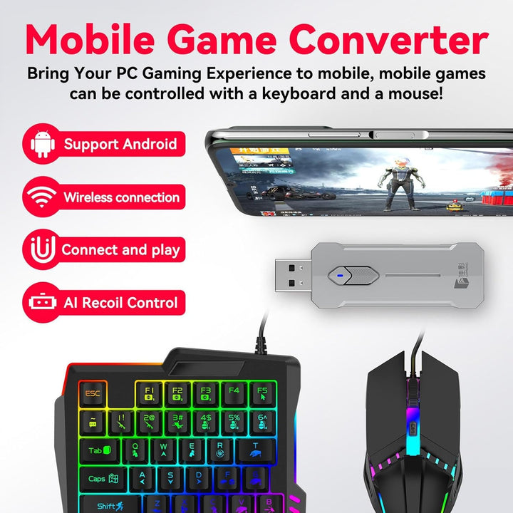 Hochpräzises RGB Gaming-Tastatur und Maus Set, entwickelt für Gamer, die maximale Kontrolle suchen.