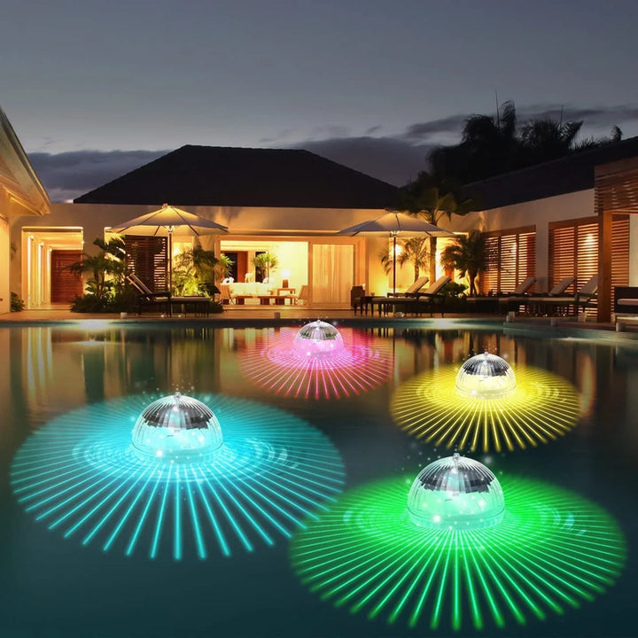 RGB LED Solar-Schwimmleuchte Kugel, schwimmend, wasserdicht, ideal für Pool, Teich & Gartenbeleuchtung.
