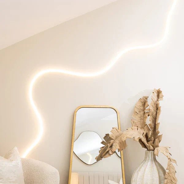 Flexibler RGB Neon LED Streifen für Innen & Außen, mit Musiksynchronisation. Smartes, stimmungsvolles Dekorationslicht.