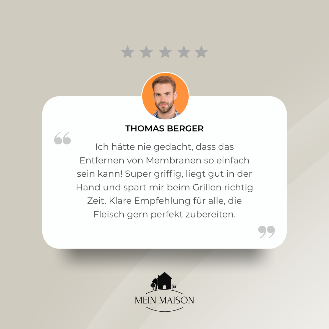 Professionelles Grillzubehör: RibStrip Pro aus Edelstahl für perfekte Rippchen & Fisch. Ein Muss für jede Küche.