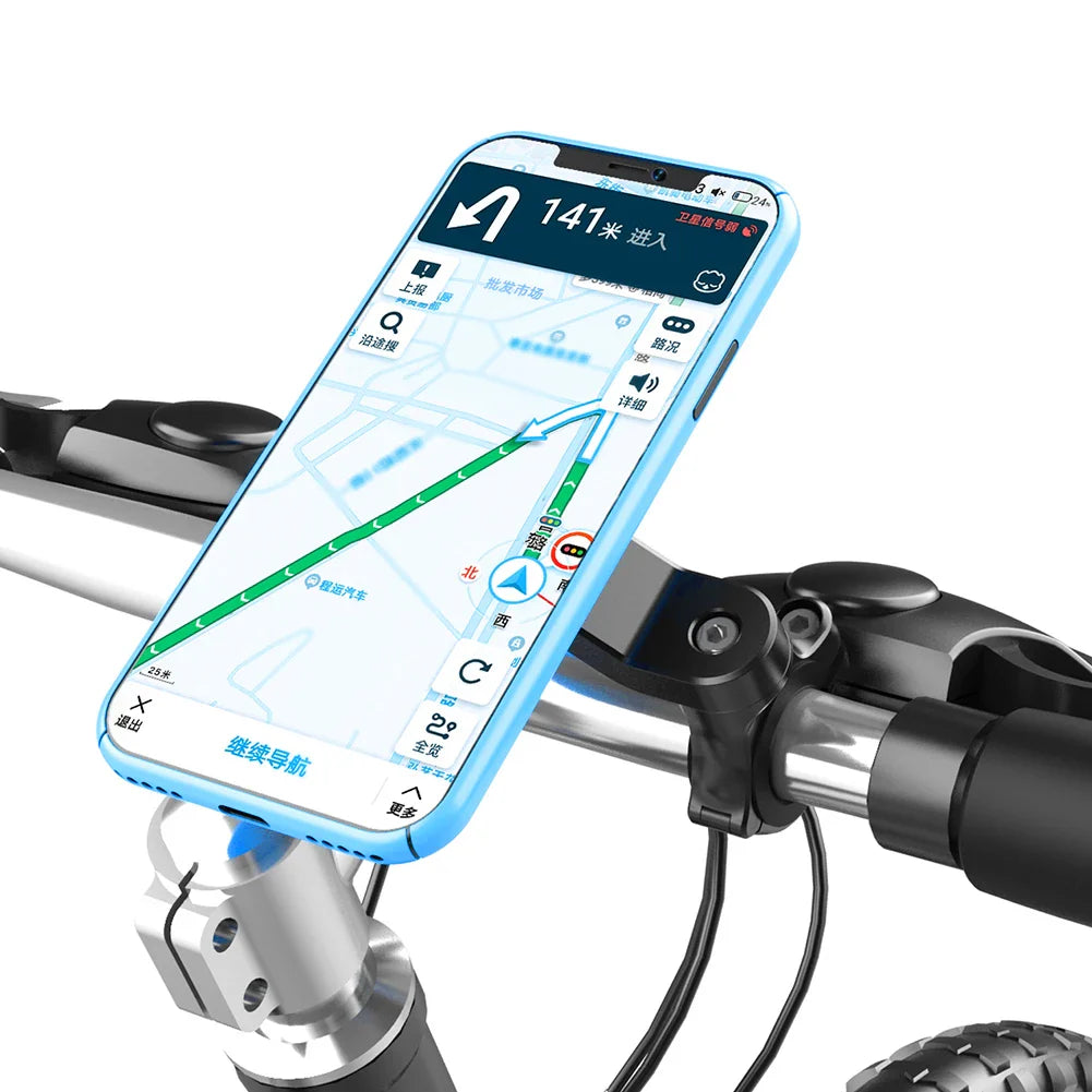360° drehbare RIDELOCK Pro Motorrad Handyhalterung für optimale Sicht und Navigation.