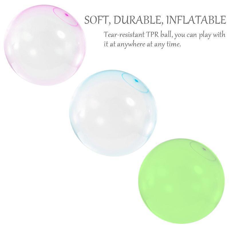 Großer aufblasbarer Spielball für Kinder zum Hüpfen und Spielen im Freien. Ultimatives Gartenspielzeug.