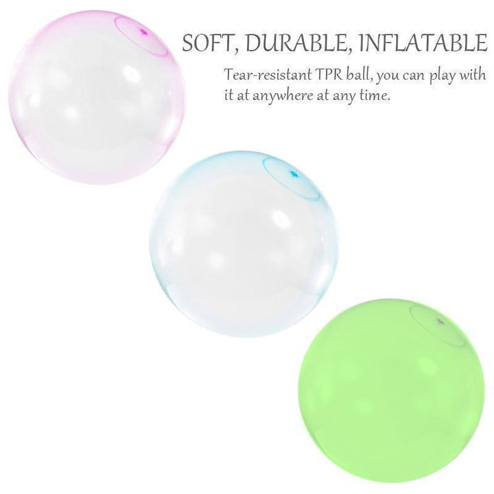 Großer aufblasbarer Spielball für Kinder zum Hüpfen und Spielen im Freien. Ultimatives Gartenspielzeug.